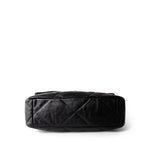 CHANEL Handbag Black Black Lambskin Quilted 19 Flap Medium/Large Mixed Hardware - Redeluxe