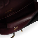 CHANEL Handbag Black Black Lambskin Quilted Classic Flap Medium Gold Hardware - Redeluxe