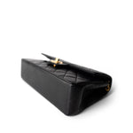 CHANEL Handbag Black Black Lambskin Quilted Classic Flap Small Gold Hardware - Redeluxe