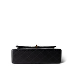 CHANEL Handbag Black Black Lambskin Quilted Classic Flap Small Gold Hardware - Redeluxe