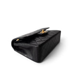 CHANEL Handbag Black Black Lambskin Quilted Classic Flap Small Gold Hardware - Redeluxe
