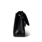 CHANEL Handbag Black Black Lambskin Quilted Classic Flap Small Gold Hardware - Redeluxe