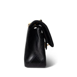 CHANEL Handbag Black Black Lambskin Quilted Classic Flap Small Gold Hardware - Redeluxe