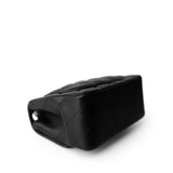 CHANEL Handbag Black Black Lambskin Quilted Mini Square Flap Light Gold Hardware - Redeluxe