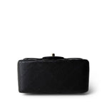 CHANEL Handbag Black Black Lambskin Quilted Mini Square Flap Light Gold Hardware - Redeluxe