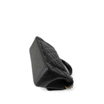 CHANEL Handbag Black Black Lambskin Quilted Mini Top Handle Antique Gold Hardware - Redeluxe