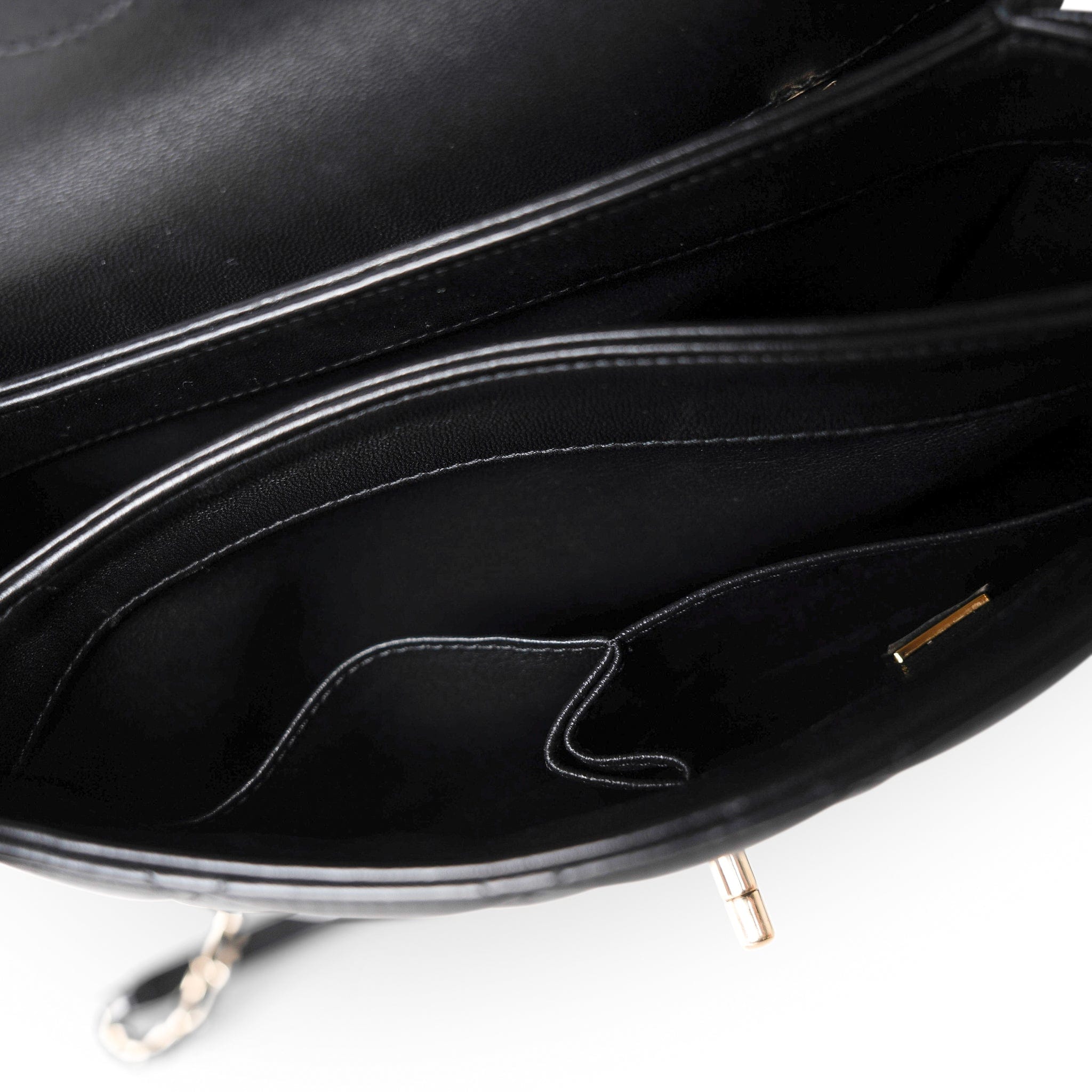 CHANEL Handbag Black Black Lambskin Quilted Trendy CC Small Light Gold Hardware - Redeluxe