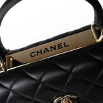 CHANEL Handbag Black Black Lambskin Quilted Trendy CC Small Light Gold Hardware - Redeluxe