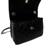 CHANEL Handbag Black Black Lambskin Quilted Trendy CC Small Light Gold Hardware - Redeluxe