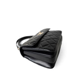 CHANEL Handbag Black Black Lambskin Quilted Trendy CC Small Light Gold Hardware - Redeluxe