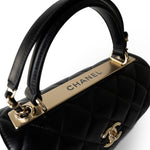 CHANEL Handbag Black Black Lambskin Quilted Trendy CC Small Light Gold Hardware - Redeluxe