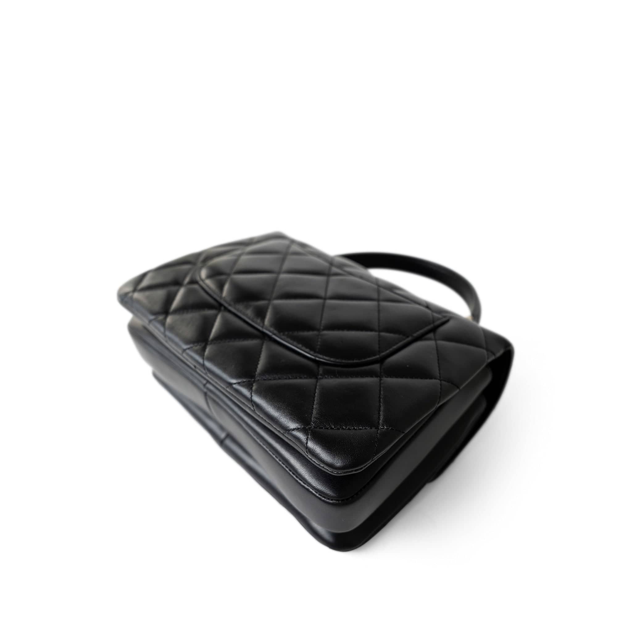 CHANEL Handbag Black Black Lambskin Quilted Trendy CC Small Light Gold Hardware - Redeluxe