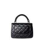 CHANEL Handbag Black Black Lambskin Quilted Trendy CC Small Light Gold Hardware - Redeluxe