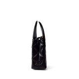 CHANEL Handbag Black Black Shiny Aged Calfskin Nano Kelly Mini Shopper - Redeluxe