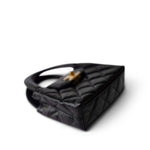 CHANEL Handbag Black Black Shiny Aged Calfskin Nano Kelly Mini Shopper - Redeluxe