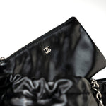 CHANEL Handbag Black Calfskin Quilted 22 Bag Small Aged Silver Hardware - Redeluxe