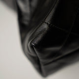CHANEL Handbag Black Calfskin Quilted 22 Bag Small Aged Silver Hardware - Redeluxe