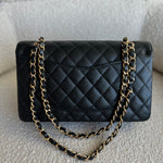 CHANEL Handbag Black Caviar Quilted Classic Flap Medium GHW - Redeluxe