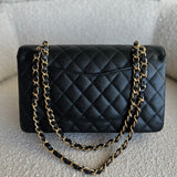 CHANEL Handbag Black Caviar Quilted Classic Flap Medium GHW - Redeluxe