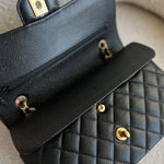 CHANEL Handbag Black Caviar Quilted Classic Flap Medium GHW - Redeluxe