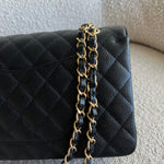 CHANEL Handbag Black Caviar Quilted Classic Flap Medium GHW - Redeluxe