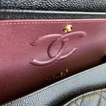 CHANEL Handbag Black Caviar Quilted Classic Flap Medium GHW - Redeluxe