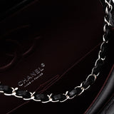CHANEL Handbag Black Caviar Quilted Classic Flap Medium Silver Hardware - Redeluxe