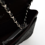CHANEL Handbag Black Caviar Quilted Classic Flap Medium Silver Hardware - Redeluxe