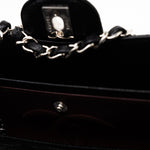 CHANEL Handbag Black Caviar Quilted Classic Flap Medium Silver Hardware - Redeluxe