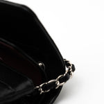 CHANEL Handbag Black Caviar Quilted Classic Flap Medium Silver Hardware - Redeluxe