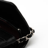 CHANEL Handbag Black Caviar Quilted Classic Flap Medium Silver Hardware - Redeluxe