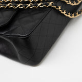 CHANEL Handbag Black Caviar Quilted Jumbo Classic Flap GHW - Redeluxe