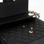 CHANEL Handbag Black Caviar Quilted Jumbo Classic Flap GHW - Redeluxe