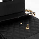 CHANEL Handbag Black Caviar Quilted Jumbo Classic Flap GHW - Redeluxe