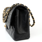 CHANEL Handbag Black Caviar Quilted Jumbo Classic Flap Gold Hardware - Redeluxe