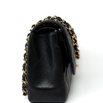 CHANEL Handbag Black Caviar Quilted Jumbo Classic Flap Gold Hardware - Redeluxe