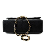 CHANEL Handbag Black Caviar Quilted Jumbo Classic Flap Gold Hardware - Redeluxe