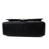 CHANEL Handbag Black Caviar Quilted Jumbo Classic Flap Gold Hardware - Redeluxe