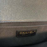 CHANEL Handbag Black Caviar Quilted Old Medium Boy Bag AGHW - Redeluxe