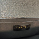 CHANEL Handbag Black Caviar Quilted Old Medium Boy Bag AGHW - Redeluxe