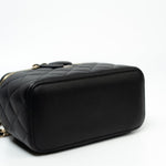 CHANEL Handbag Black Caviar Quilted Small Vanity Case LGHW - Redeluxe