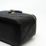 CHANEL Handbag Black Caviar Quilted Small Vanity Case LGHW - Redeluxe