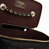CHANEL Handbag Black Caviar Quilted Small Vanity Case LGHW - Redeluxe