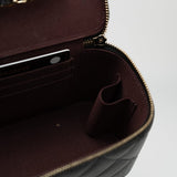 CHANEL Handbag Black Caviar Quilted Small Vanity Case LGHW - Redeluxe