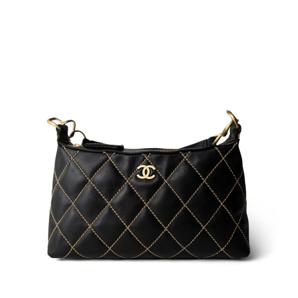 Buy CHANEL Wild Stitch Black Hobo Bag | Exclusive SALE | REDELUXE