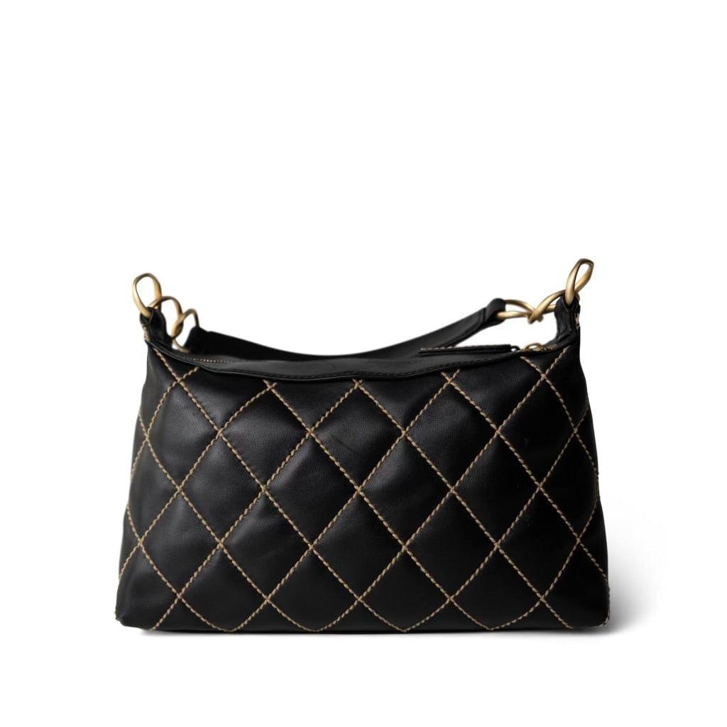 CHANEL Handbag Black Chanel Wild Stitch Black Hobo Bag - Redeluxe