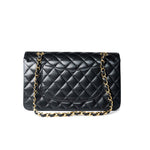 CHANEL Handbag Black Classic Flap Medium Caviar Quilted Gold Hardware - Redeluxe