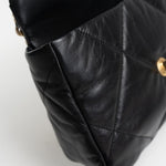 CHANEL Handbag Black Goatskin Quilted 19 Flap Small AGHW - Redeluxe