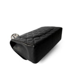 CHANEL Handbag Black Jumbo Caviar Quilted Classic Double Flap SHW - Redeluxe