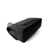 CHANEL Handbag Black Jumbo Caviar Quilted Classic Double Flap SHW - Redeluxe